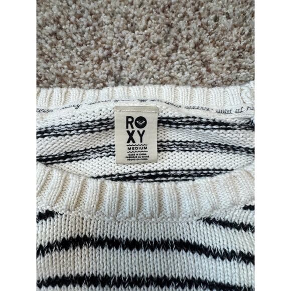 Roxy Sweater Dress, size women's Medium, Black, gray & cream soft sweater - Picture 3 of 10